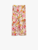 Patterned Twill Pyjama Trousers for Women - Pink - Max Mara UAE