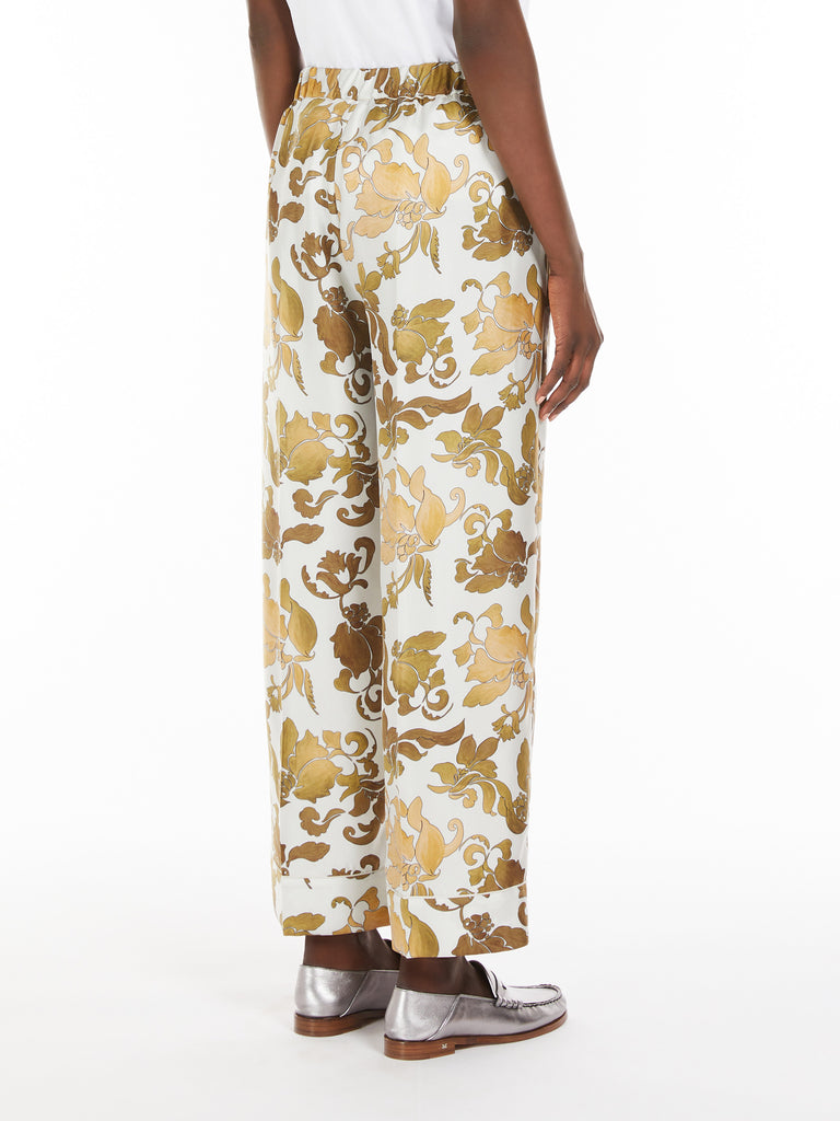 Patterned twill pyjama trousers