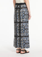 Wide-fit silk twill trousers