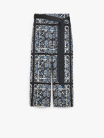 Wide-fit silk twill trousers