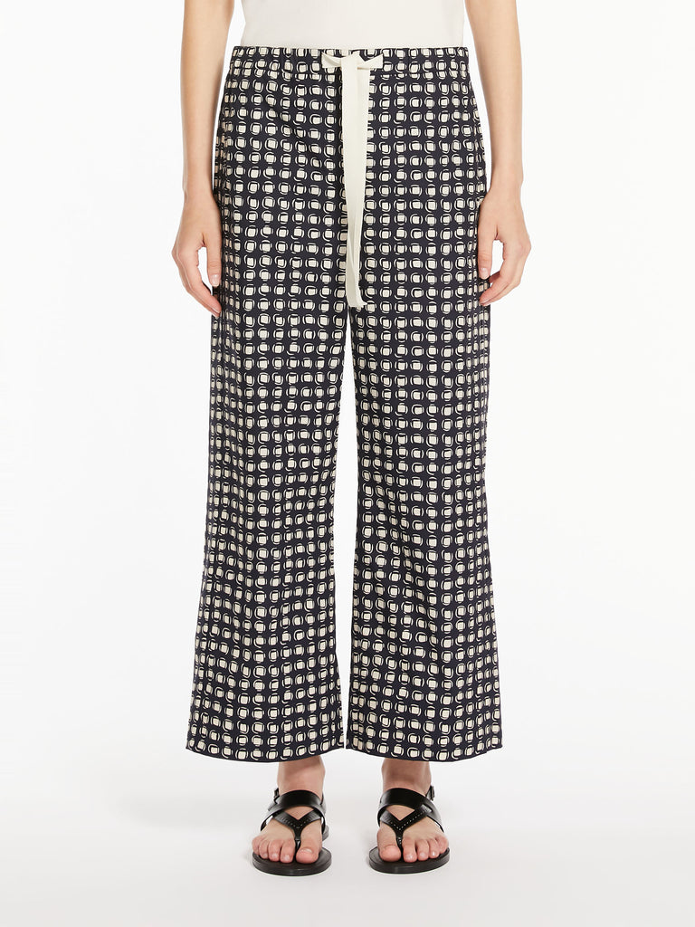 Printed poplin joggers