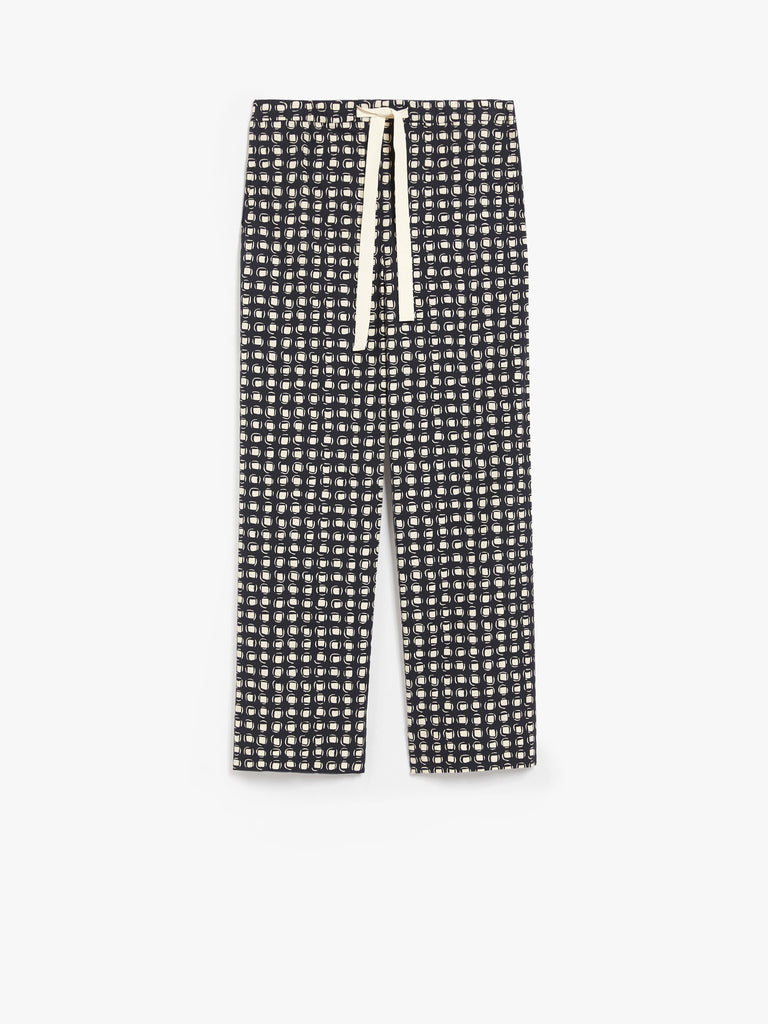 Printed poplin joggers