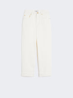 Stretch Cotton Bull Denim Jeans for Women - White - Max Mara UAE