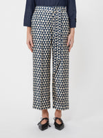 Printed Silk Trousers for Women - Ultramarine - Max Mara UAE