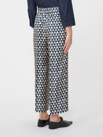 Printed Silk Trousers for Women - Ultramarine - Max Mara UAE
