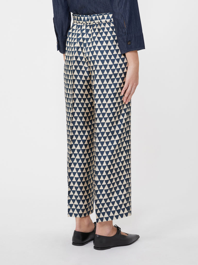 max mara printed silk trousers
