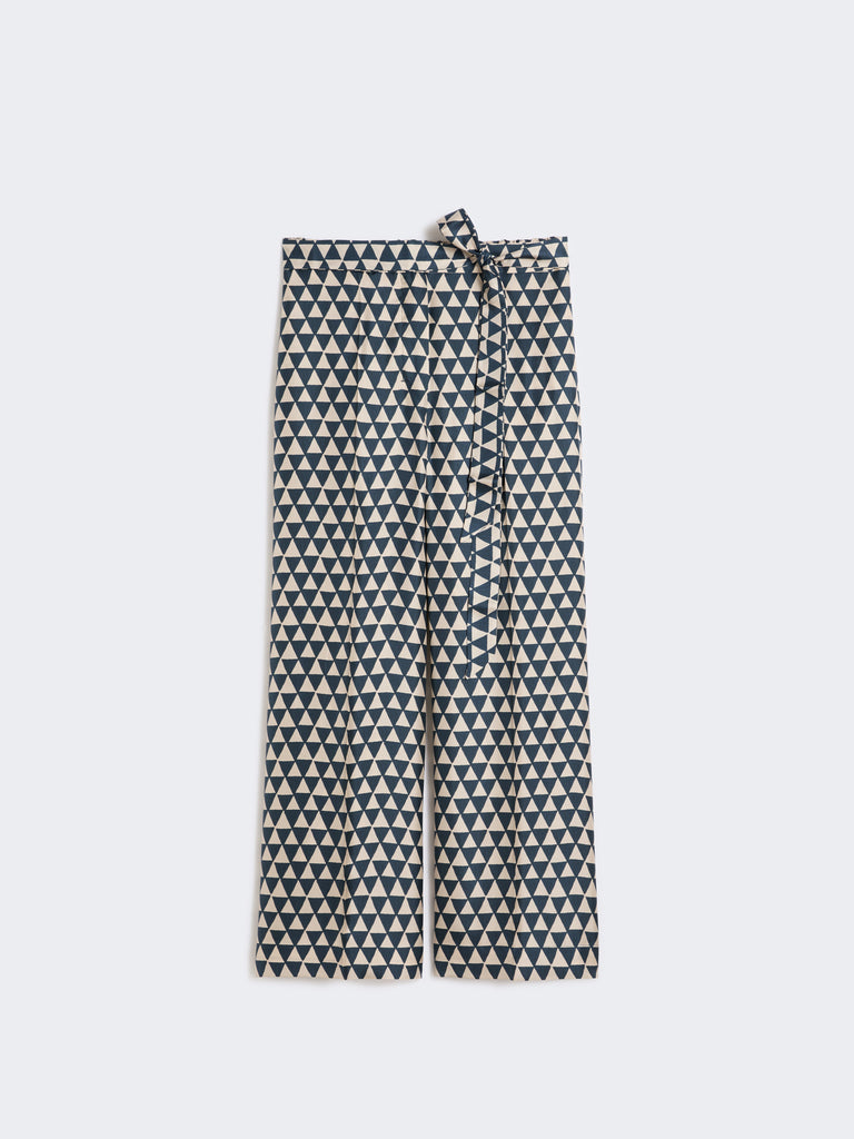 max mara printed silk trousers