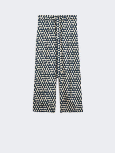 Printed silk trousers