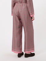 max mara printed silk twill trousers with drawstring for women