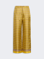 max mara printed silk twill trousers with drawstring for women
