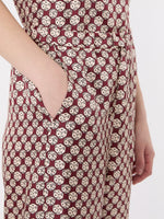 max mara printed silk twill trousers with drawstring for women