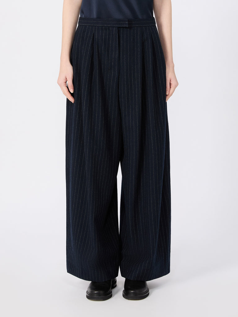 max mara chalk-stripe wool trousers