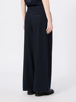 max mara chalk-stripe wool trousers for women
