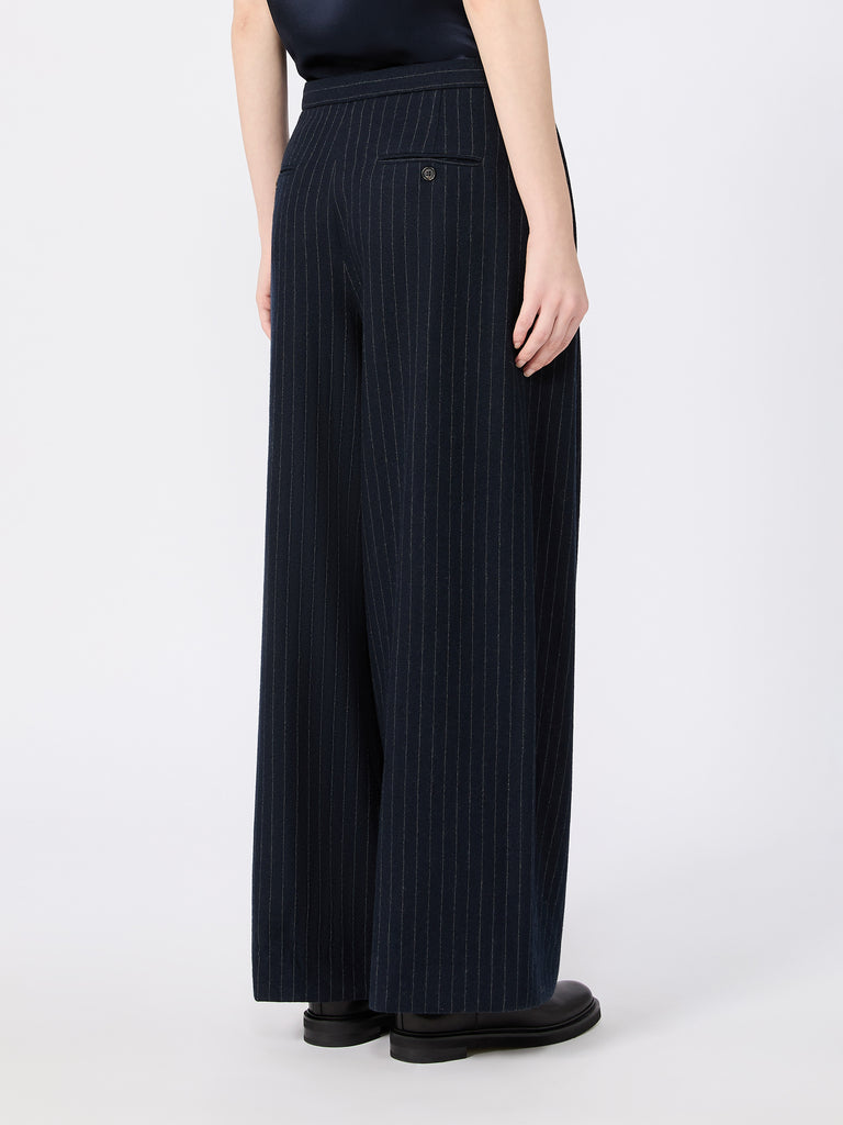 max mara chalk-stripe wool trousers