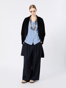 max mara chalk-stripe wool trousers for women