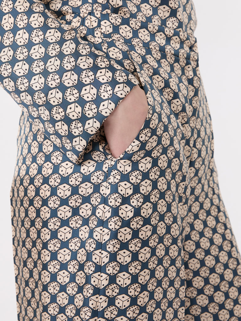 max mara printed silk twill trousers