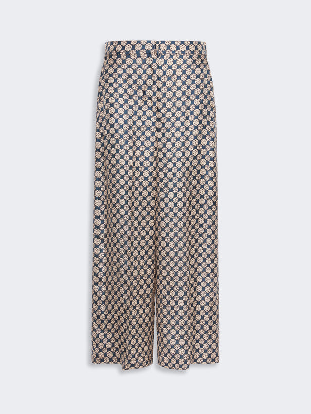 max mara printed silk twill trousers for women