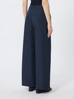 max mara wide-fit cotton poplin trousers for women