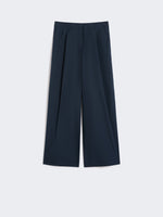 max mara wide-fit cotton poplin trousers for women