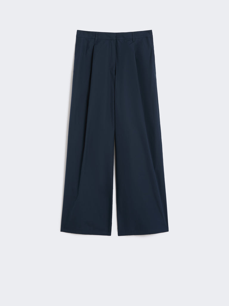 max mara wide-fit cotton poplin trousers