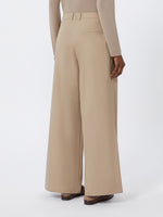 max mara wide-fit cotton poplin trousers for women