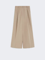 max mara wide-fit cotton poplin trousers for women