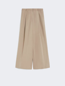 max mara wide-fit cotton poplin trousers for women