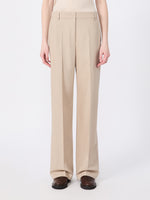 Regular-Fit Wool Trousers for Women - Albino - Max Mara UAE
