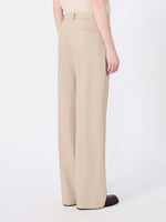 Regular-Fit Wool Trousers for Women - Albino - Max Mara UAE