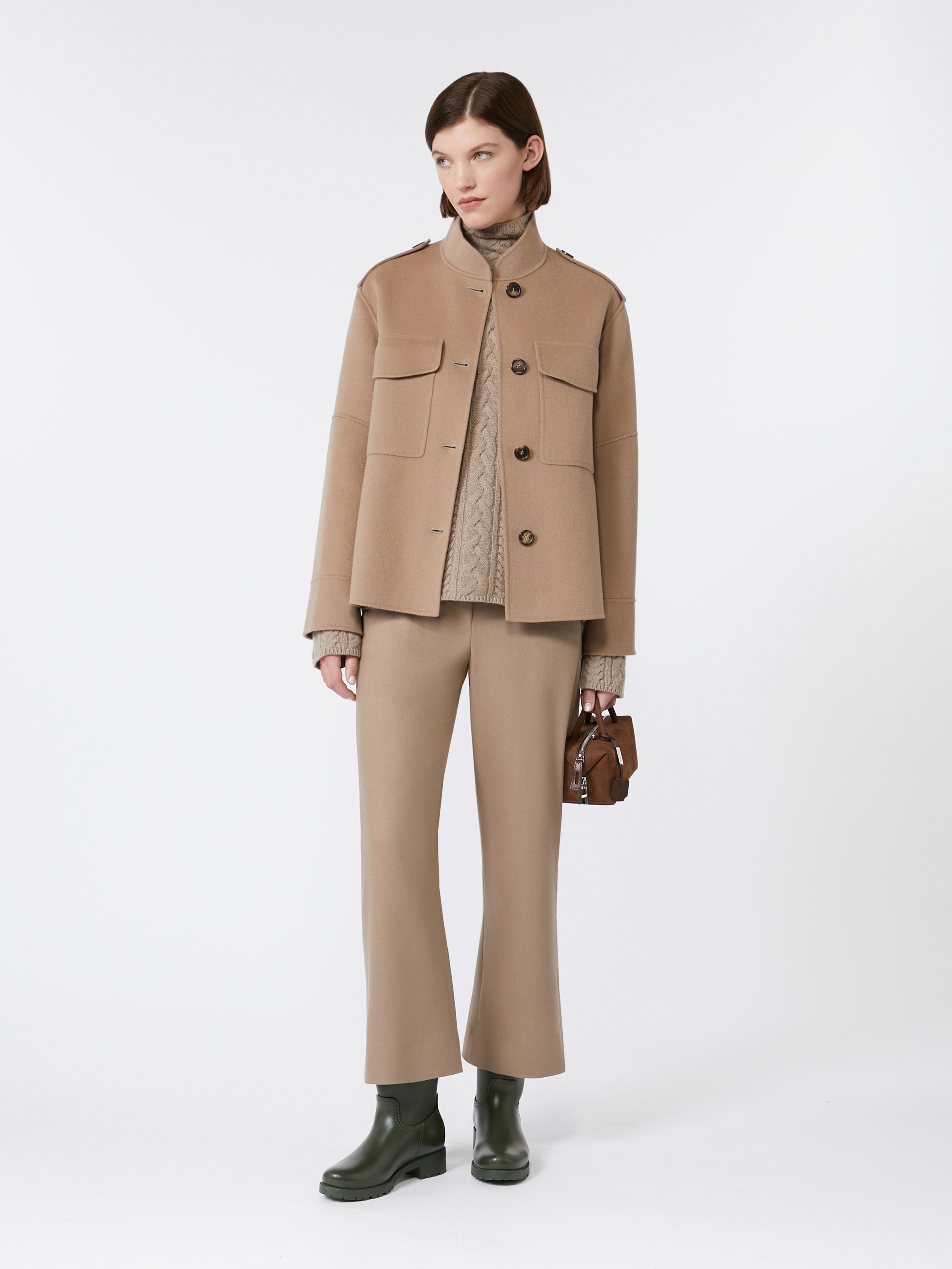 Wool Joggers for Women - Biscuit - Max Mara UAE