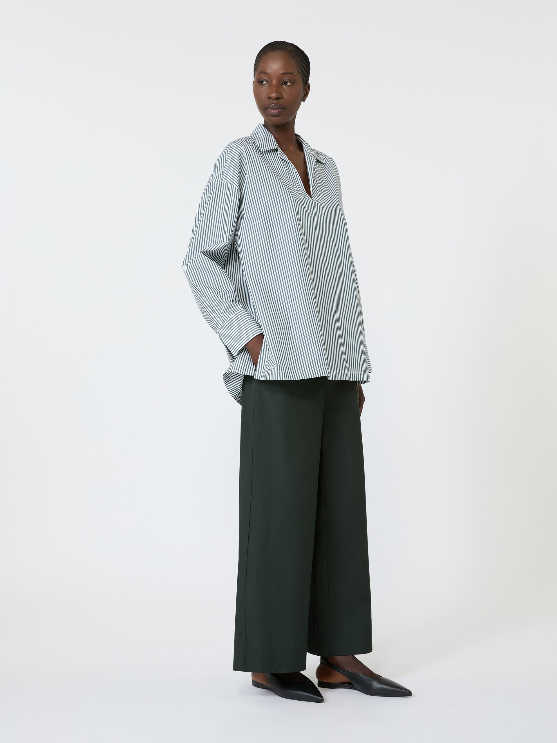 max mara cotton poplin jogging trousers for women