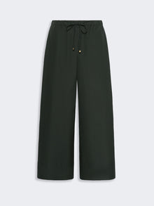 Cotton Poplin Jogging Trousers for Women - Green - Max Mara UAE