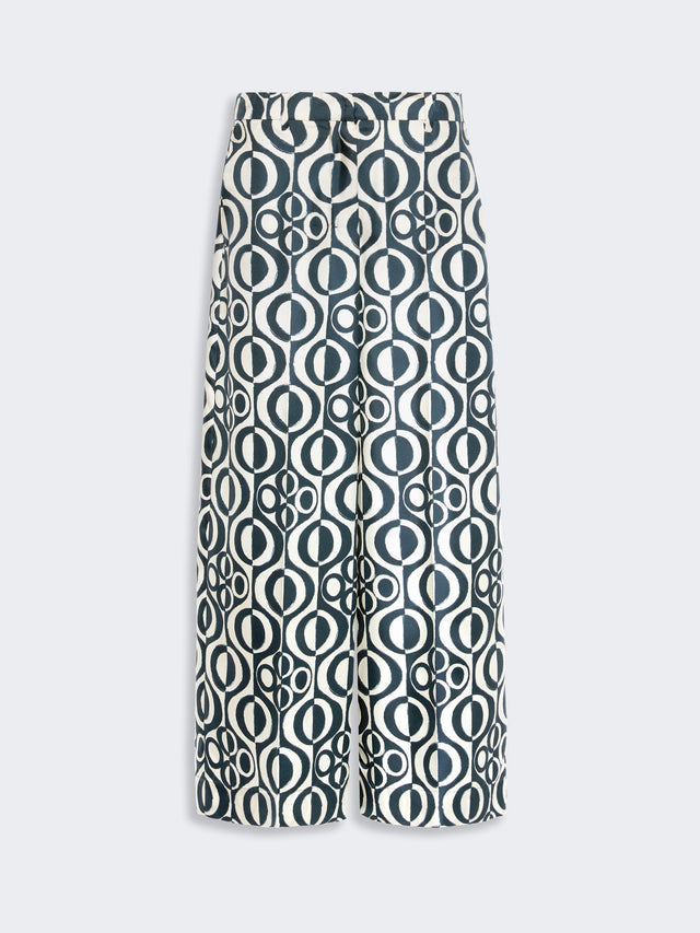 max mara printed silk twill trousers for women