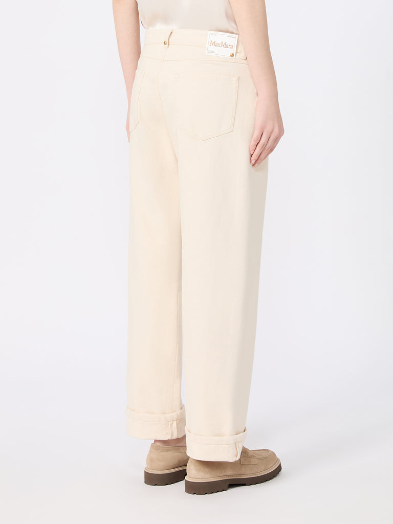 max mara cotton bull denim trousers