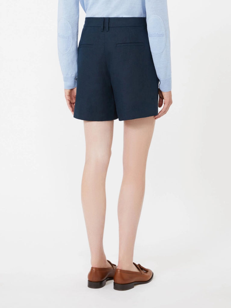 max mara linen basketweave shorts