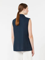 max mara linen basketweave gilet for women