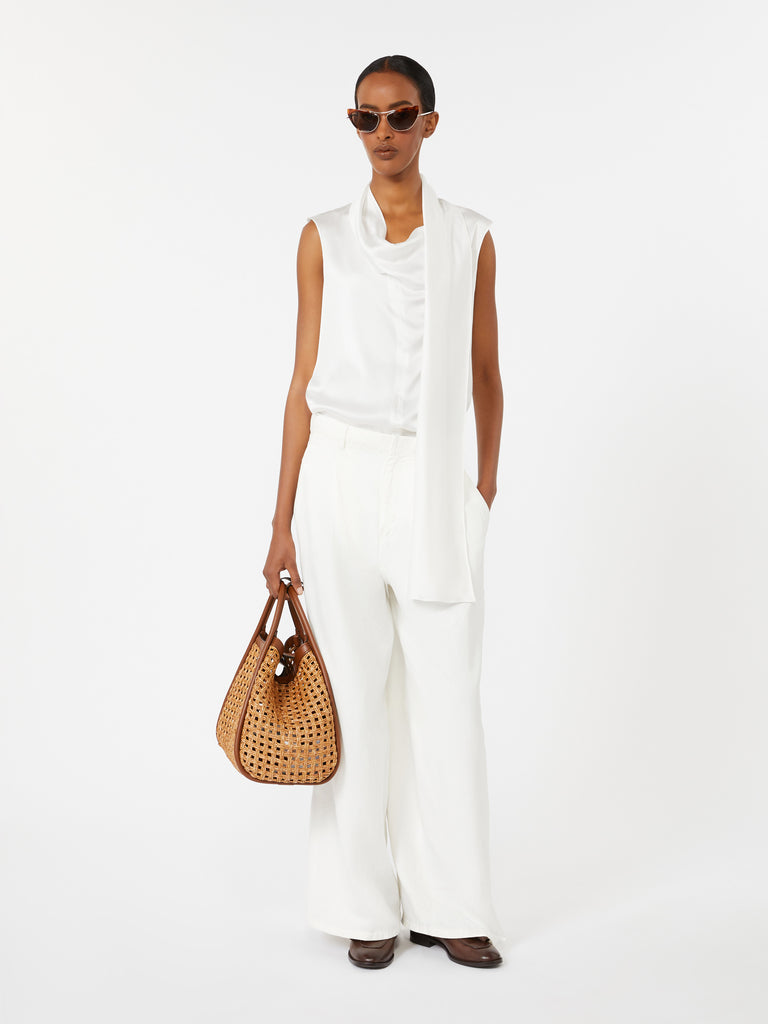 max mara silk satin top