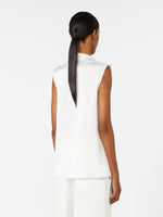 Silk Satin Top for Women - White - Max Mara UAE