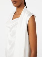 Silk Satin Top for Women - White - Max Mara UAE