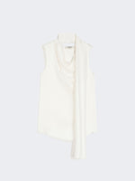 Silk Satin Top for Women - White - Max Mara UAE