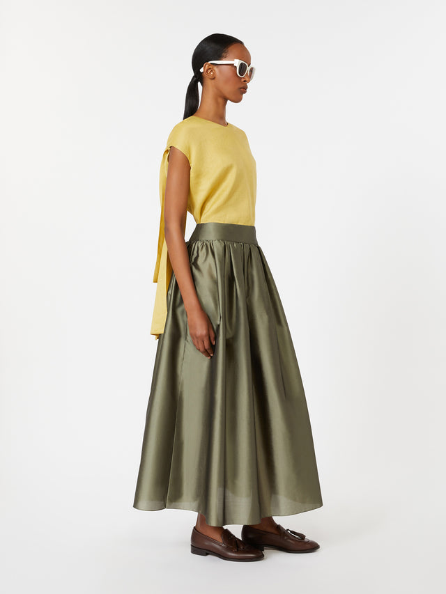 Ramie Canvas Blouse for Women - Bright Yellow - Max Mara UAE