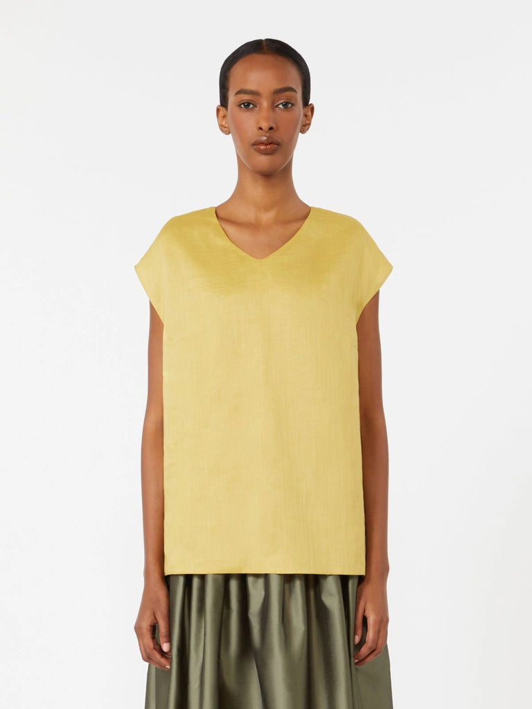 max mara ramie canvas blouse