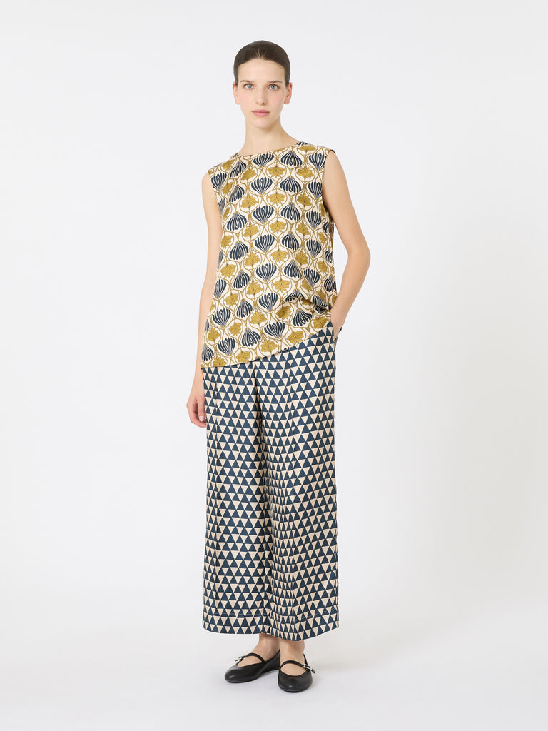 max mara reversible printed silk top