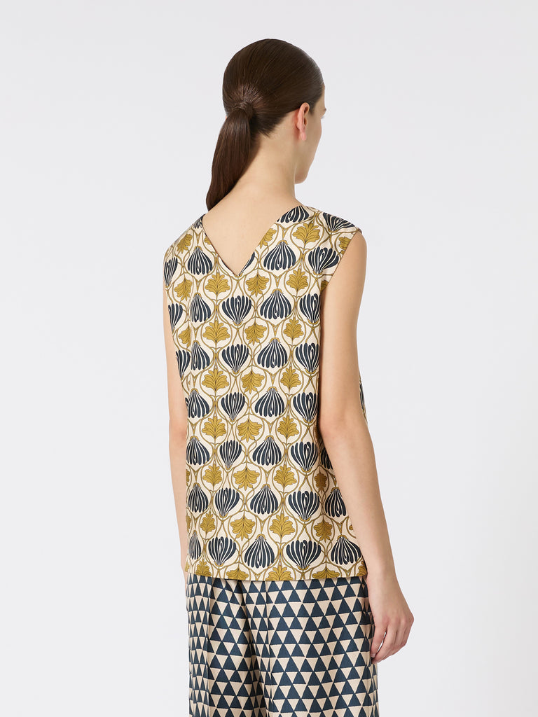 max mara reversible printed silk top