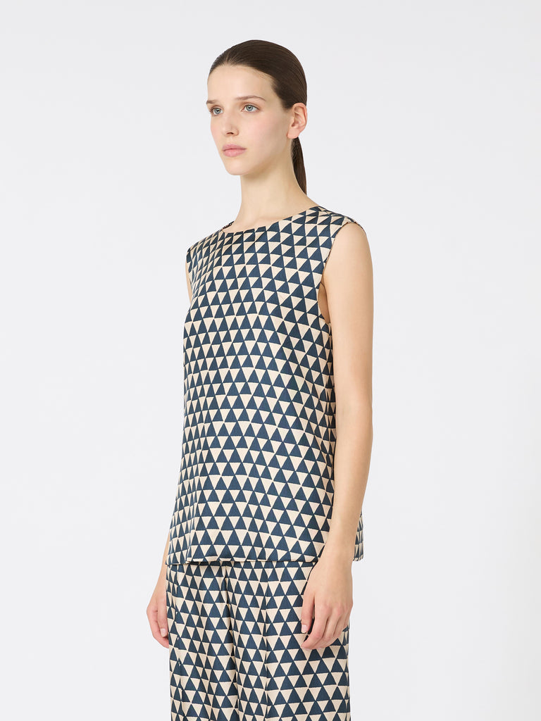 max mara reversible printed silk top
