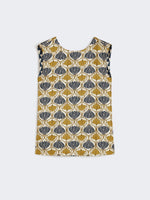 Reversible Printed Silk Top for Women - Mustard - Max Mara UAE