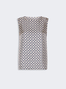 Printed Silk Top for Women - Navy - Max Mara UAE