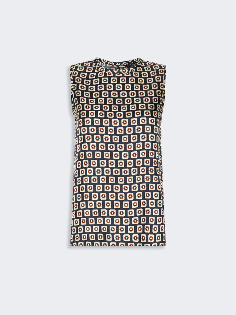 max mara printed silk twill top