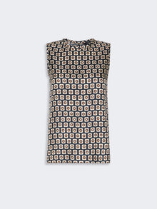 Printed Silk Twill Top for Women - Ultramarine - Max Mara UAE