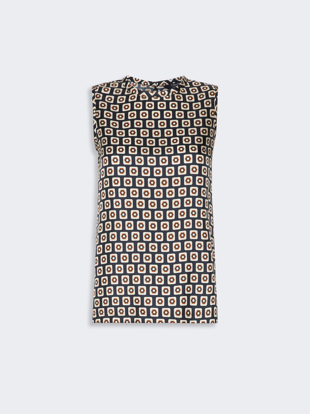 max mara printed silk twill top for women